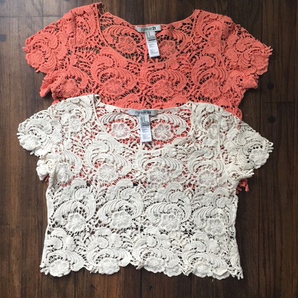 Forever 21 Tops - Crochet Crop Top Bundle